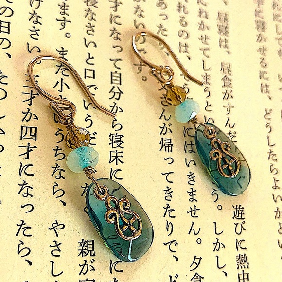 Silpada Jewelry - Silpada Silver + Blue Glass Bead Earrings